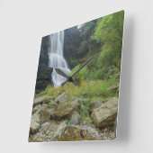 Wasserfall Quadratische Wanduhr (Winkel)
