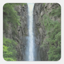 Wasserfall Quadratischer Aufkleber