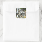 Wasserfall Quadratischer Aufkleber (Tasche)