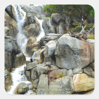 Wasserfall Quadratischer Aufkleber