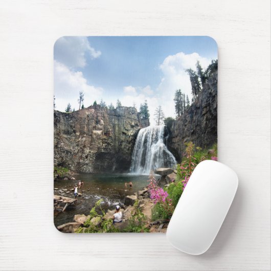 Wasserfall Rainbow Falls - Devils Postpiel - Sierr Mousepad (Mit Mouse)
