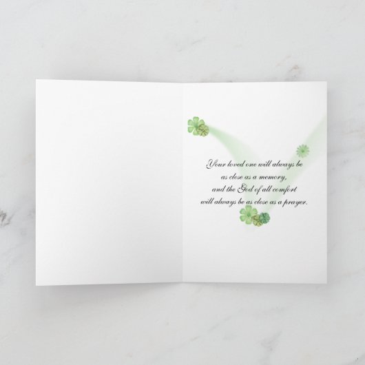 Wasserfall-Reflektions-Beileid Karte (Innenseite)