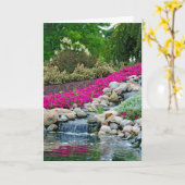 Wasserfall-Reflektions-Beileid Karte (Gelbe Blume)