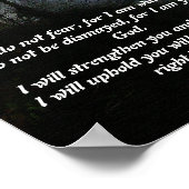 Wasserfall & Regenbogen Hilfe von Gott drucken Poster (Ecke)