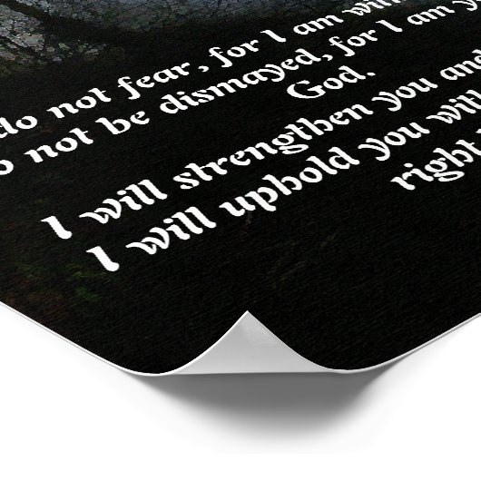 Wasserfall & Regenbogen Hilfe von Gott drucken Poster (Ecke)