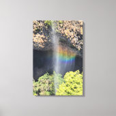 Wasserfall-Regenbogen Leinwanddruck (Vorderseite)