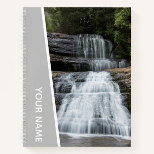 Wasserfall Regenwald Tasmania Australien, Silber Notizblock
