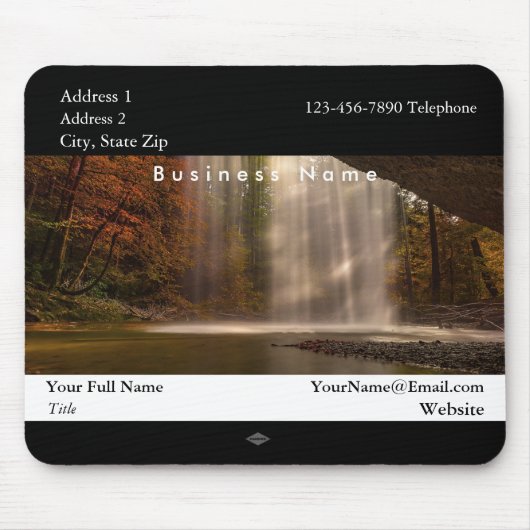 Wasserfall Retreat Werbeaktion Foto Mousepad (Vorne)