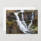 Wasserfall Rjukandi, Island Postkarte (Vorne/Hinten)