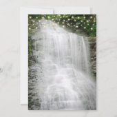 Wasserfall Rustikale Waldsaitenlichter Hochzeit Einladung (Rückseite)
