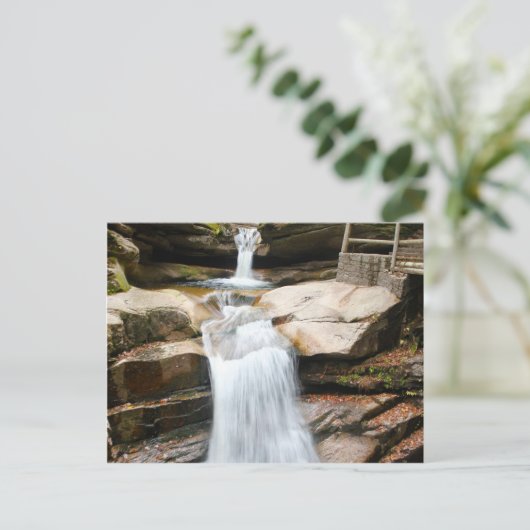 Wasserfall Sabbaday Postkarte (Stehend Vorderseite)