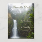 Wasserfall Save the Date Postkarte (Vorderseite)