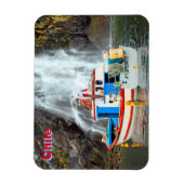 Wasserfall & Schiff, Chile Magnet (Vertikal)