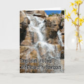 Wasserfall-Schrift Christliches Denken Sie an Ihre Karte (Gelbe Blume)