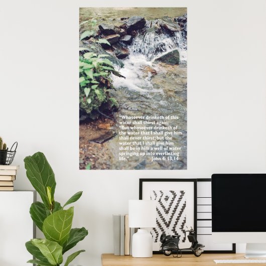 Wasserfall-Schrift Poster (Heimbüro)