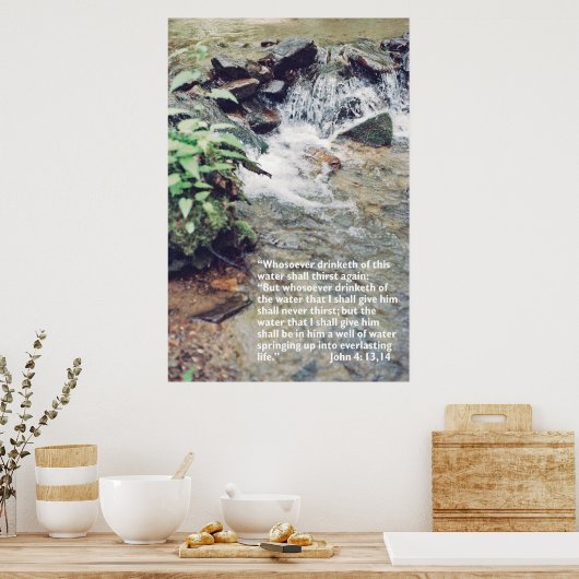 Wasserfall-Schrift Poster (Küche)