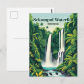 Wasserfall Sekumpul Indonesien Postkarte (Vorne/Hinten)