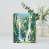 Wasserfall Sekumpul Indonesien Postkarte (Stehend Vorderseite)