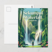 Wasserfall Sekumpul Indonesien Postkarte (Vorne/Hinten)