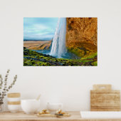 Wasserfall Seljalandsfoss in Island Poster (Küche)