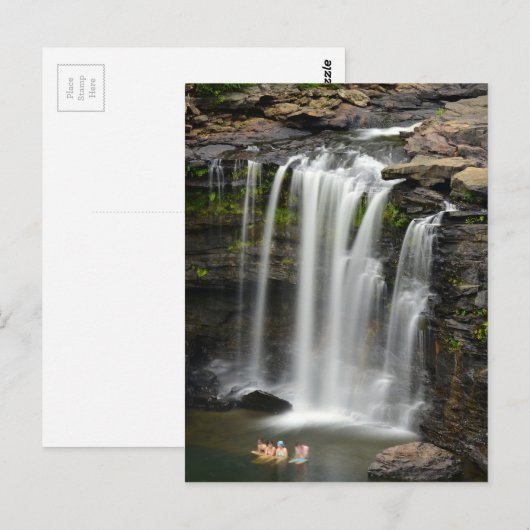 Wasserfall Serenity Postkarte (Vorne/Hinten)