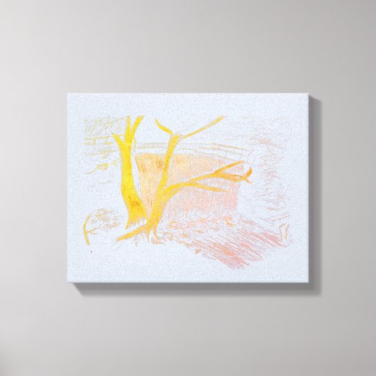 Wasserfall Silver Canvas Print Leinwanddruck (Vorderseite)