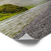 Wasserfall Skogafoss in Island Poster (Ecke)