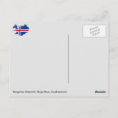 Wasserfall Skógafoss, Skógá-Fluss, Südisland Postkarte (Rückseite)