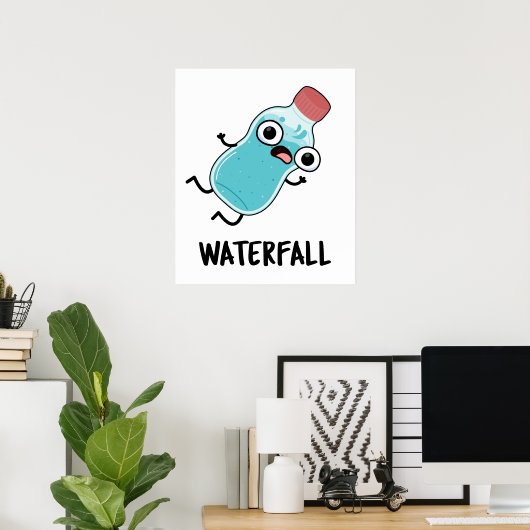 Wasserfall Sonnenwasserpuppe Poster (Heimbüro)