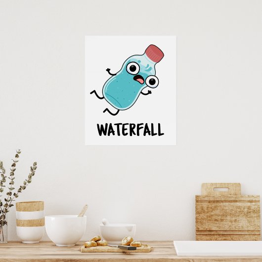 Wasserfall Sonnenwasserpuppe Poster (Küche)