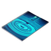 Wasserfall spritzend blaue Gewölbe spritzen Notizblock (Linke Seite)