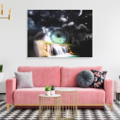 Wasserfall Surrealismus Leinwanddruck (Insitu (Wohnzimmer))