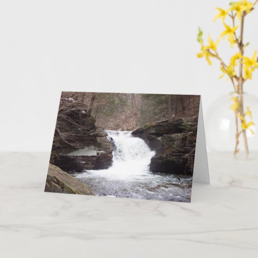 Wasserfall-Sympathiekarte Karte (Gelbe Blume)