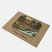 Wasserfall Tan Fußmatte (Schrägansicht)