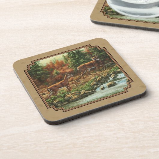 Wasserfall Tan Getränkeuntersetzer (Linke Seite)