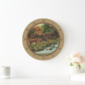 Wasserfall-Tan Große Wanduhr (Zuhause)