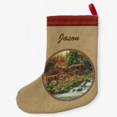 Wasserfall Tan Kleiner Weihnachtsstrumpf (Rückseite)