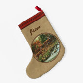 Wasserfall Tan Kleiner Weihnachtsstrumpf (Rückseite (Hängend))