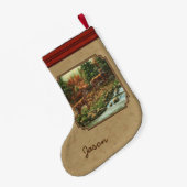 Wasserfall Tan Kleiner Weihnachtsstrumpf (Rückseite (Hängend))