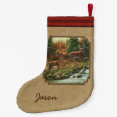 Wasserfall Tan Kleiner Weihnachtsstrumpf (Rückseite)