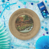 Wasserfall Tan Pappteller (Party)