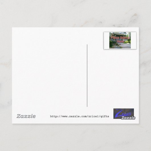 Wasserfall Tea Garden Postkarte (Rückseite)