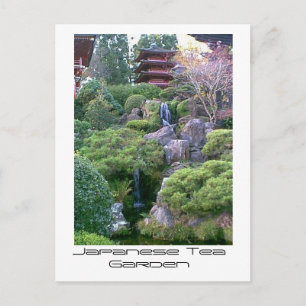 Wasserfall Tea Garden Postkarte