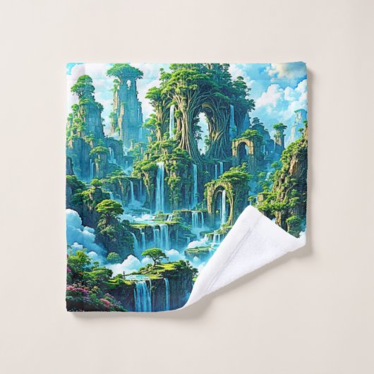 Wasserfall Trek Kingdom Dream Badhandtuch Set (Waschlappen)