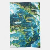 Wasserfall Trek Kingdom Dream Geschirrtuch (Vertikal)