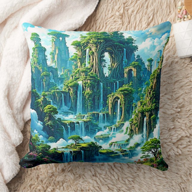 Wasserfall Trek Kingdom Dream Kissen (Decke)