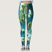 Wasserfall Trek Kingdom Dream Leggings (Vorderseite)