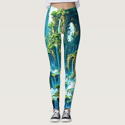 Wasserfall Trek Kingdom Dream Leggings (Vorderseite)