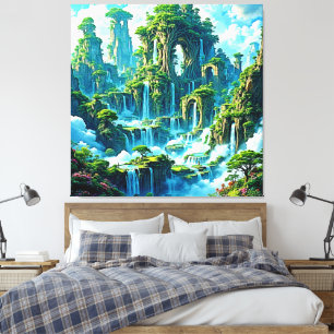 Wasserfall Trek Kingdom Dream Leinwanddruck