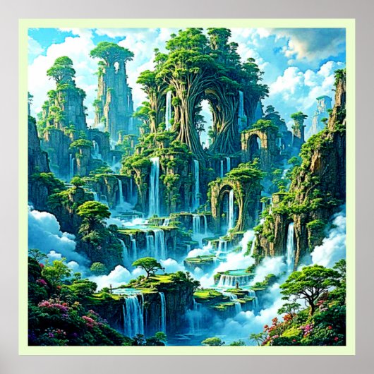 Wasserfall Trek Kingdom Dream Poster (Vorne)